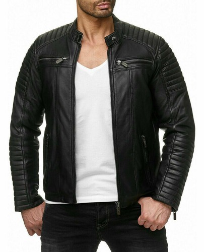 Giacca pelle biker - giacca,