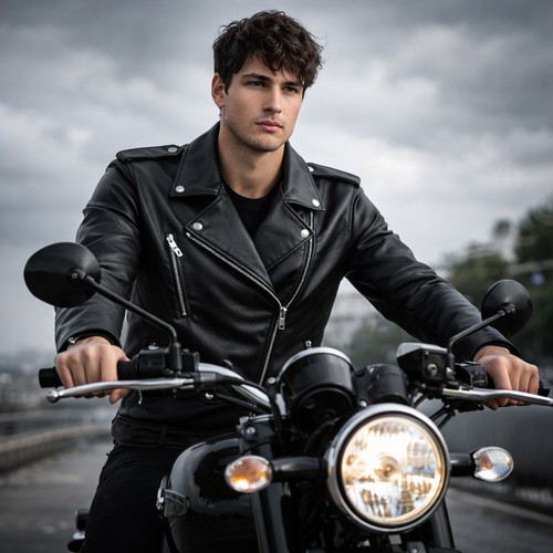 Giubbotto uomo ecopelle - , biker